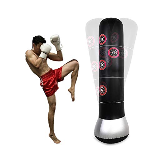 Dioche Saco Boxeo, Inflable Estrés Punch Torre Velocidad Bolsa Gimnasio Torre de Perforación Bolsa Soporte Torre Boxeo, con la Bomba del Pedal del Inflador del Aire Dioche Saco Boxeo, Inflable Estrés Punch Torre Velocidad Bolsa Gimnasio Torre de Perforación Bolsa Soporte Torre Boxeo, con la Bomba del Pedal del Inflador del Aire