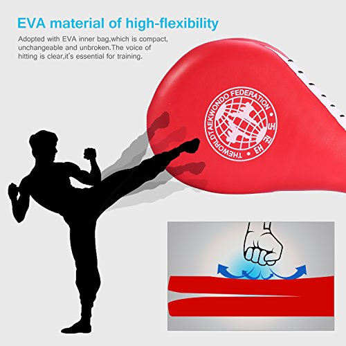 Dioche Taekwondo Kick Target Pads, Cojín de Retroceso Doble Objetivo Taekwondo Karate Kickboxing Formación TKD Kicking Kick Pad de Práctica Dioche Taekwondo Kick Target Pads, Cojín de Retroceso Doble Objetivo Taekwondo Karate Kickboxing Formación TKD Kicking Kick Pad de Práctica