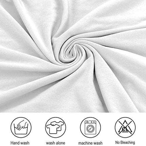 Dioxide Fundas para Sillas Pack de 4 Fundas Sillas Comedor, Fundas Elásticas Chair Covers Lavables Desmontables Cubiertas para Sillas Muy Fácil de Limpiar Duradera(Blanco,Paquete de 4)