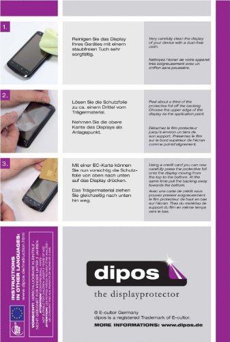 dipos I 2x Protector de Pantalla compatible con Sony NW-WM1Z (MP3-Player) pelicula Protectora Claro