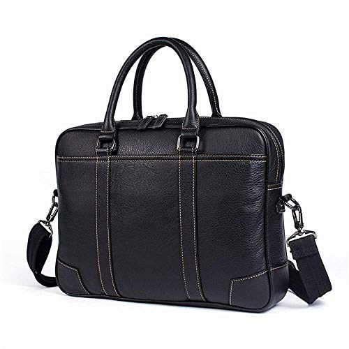 Dirgee Bolsa de Laptop de 14 Pulgadas Maletín de Cuero Maletín Cross Cross Square Square Hombre Hombre Bolso Maletín Bolsa de Hombro Casual Estilo Vintage (Color: Negro, Tamaño: 38x27x7cm) Dirgee Bolsa de Laptop de 14 Pulgadas Maletín de Cuero Maletín Cross Cross Square Square Hombre Hombre Bolso Maletín Bolsa de Hombro Casual Estilo Vintage (Color: Negro, Tamaño: 38x27x7cm)
