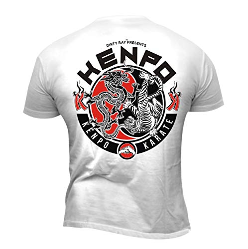 Dirty Ray Artes Marciales Kenpo Karate Camiseta Hombre DT49 (L)