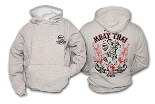 Dirty Ray Artes Marciales MMA Muay Thai Sudadera Hombre con Capucha B9 (L)