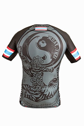 Dirty Ray Artes Marciales Muay Thai camiseta rashguard hombre RG10 (XL)