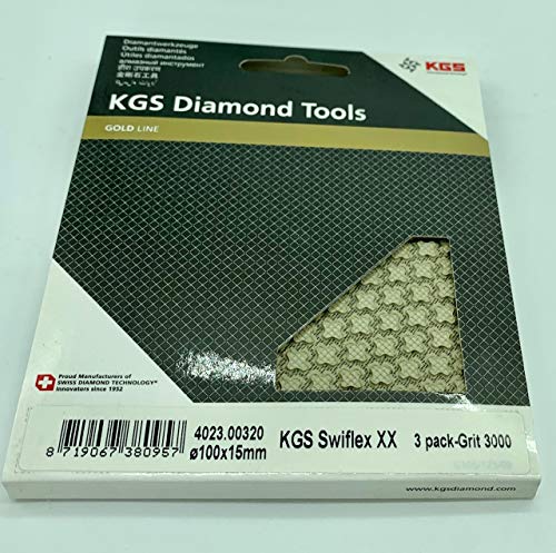 Disco de diamante pulido en seco ø100 x 15 mm kgs swiflex XX (lote de 3) gr.3000 Disco de diamante pulido en seco ø100 x 15 mm kgs swiflex XX (lote de 3) gr.3000