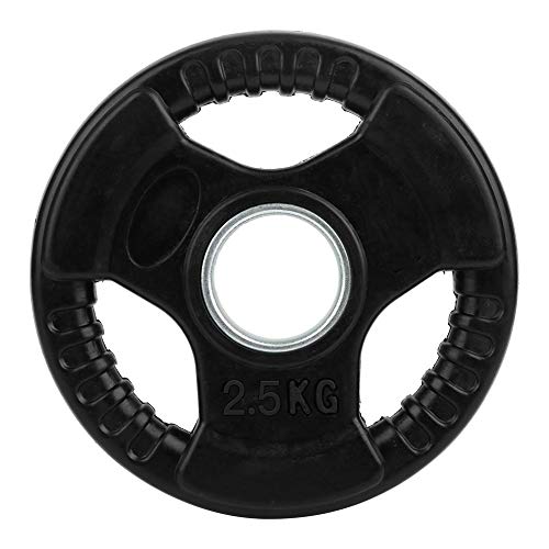 Disco de Levantamiento de Pesas, Negro Tres Agujeros 2.5KG / 5KG / 10KG / 15KG / 20KG Pieza de Barra de Goma + Hierro Fundido, Ejercicio de Sentadillas, Ejercicio con(2.5KG) Disco de Levantamiento de Pesas, Negro Tres Agujeros 2.5KG / 5KG / 10KG / 15KG / 20KG Pieza de Barra de Goma + Hierro Fundido, Ejercicio de Sentadillas, Ejercicio con(2.5KG)