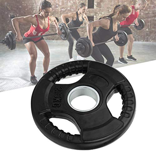 Disco de Levantamiento de Pesas, Negro Tres Agujeros 2.5KG / 5KG / 10KG / 15KG / 20KG Pieza de Barra de Goma + Hierro Fundido, Ejercicio de Sentadillas, Ejercicio con(2.5KG) Disco de Levantamiento de Pesas, Negro Tres Agujeros 2.5KG / 5KG / 10KG / 15KG / 20KG Pieza de Barra de Goma + Hierro Fundido, Ejercicio de Sentadillas, Ejercicio con(2.5KG)