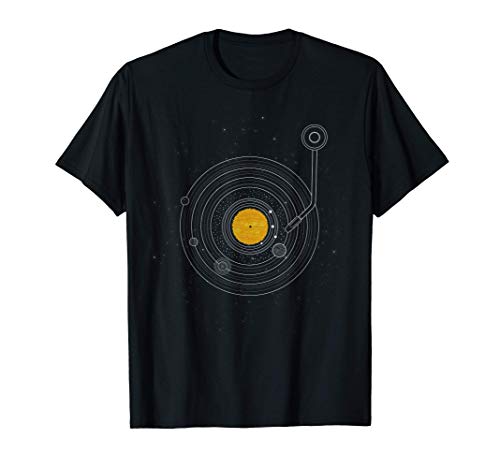 Disco de vinilo Sistema solar Ciencia espacial Astronomía Camiseta