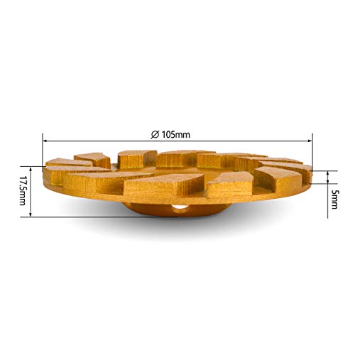 Disco Diamante de Lijar 105 mm x 22.2 mm, 12 Segs para Amoladora de ángulo Disco Diamante de Lijar 105 mm x 22.2 mm, 12 Segs para Amoladora de ángulo