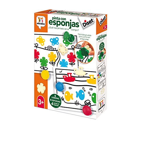 Diset- Pinta con Esponjas Juego Educativo para Niños, Multicolor (68959)