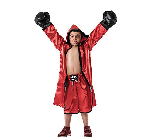 Disfraz de Boxeador Rojo infantil G-(9/11A) Disfraz de Boxeador Rojo infantil G-(9/11A)