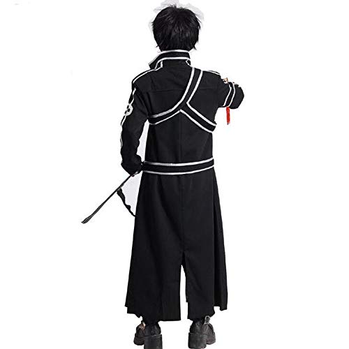 Disfraz de Cosplay Sword Art Online para Hombre Anime Kirito Kirigaya Kazuto Cosplay Disfraz Chaqueta Uniforme Conjunto Disfraz de Carnaval de Halloween