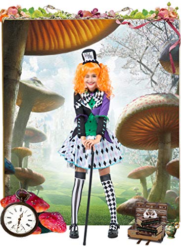 Disfraz De Halloween Disfraz De rol, Escenario De Circo Alice Mad Hatter, Uniforme De Juego Y Juego De rol De Fiesta, Material De Poliéster De Alta Elasticidad