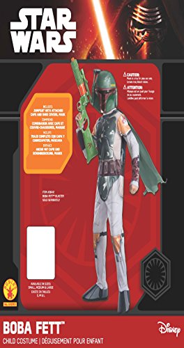 Disfraz de oficial de Disney Star Wars Boba Fett de Rubie's, para niño, tamaño mediano Disfraz de oficial de Disney Star Wars Boba Fett de Rubie's, para niño, tamaño mediano