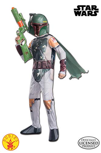 Disfraz de oficial de Disney Star Wars Boba Fett de Rubie's, para niño, tamaño mediano Disfraz de oficial de Disney Star Wars Boba Fett de Rubie's, para niño, tamaño mediano