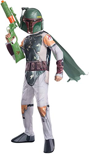 Disfraz de oficial de Disney Star Wars Boba Fett de Rubie's, para niño, tamaño mediano Disfraz de oficial de Disney Star Wars Boba Fett de Rubie's, para niño, tamaño mediano