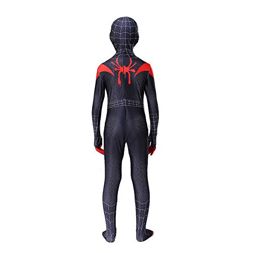 Disfraz Spiderman Halloween Navidad Spider-Man Into The Spider-Verse Miles Morales Ninos Cosplay Costume Y Mascara (S 120)