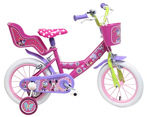 Disney - Bicicleta con ruedines y Asiento para muƱecas Disney - Bicicleta con ruedines y Asiento para muƱecas