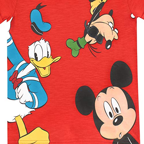 Disney Camiseta para niño con estampado de Mickey Mouse el Pato Donald y Goofy 2-3 años rojo Disney Camiseta para niño con estampado de Mickey Mouse el Pato Donald y Goofy 2-3 años rojo
