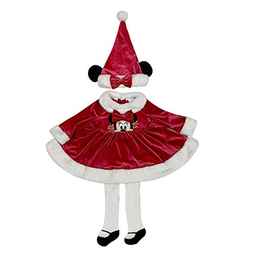 Disney Minnie Mouse Holiday Dress and Hat Set for Baby, Size 9-12 Months Disney Minnie Mouse Holiday Dress and Hat Set for Baby, Size 9-12 Months