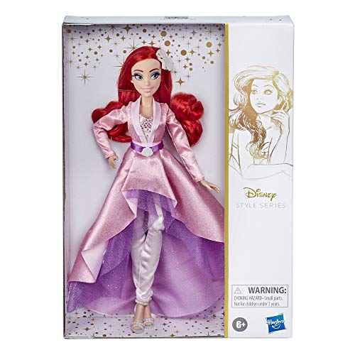 Disney Princess Style Series 07 Ariel, muñeca de Moda en Estilo Moderno con Pendientes y Zapatos, muñeca Coleccionable, Juguete para niñas de 6 años en adelante