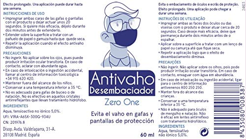 Disop Spray Antivaho para Gafas, Tratamiento Anti Vaho que Evita que se Empañen las Gafas, 60 ml