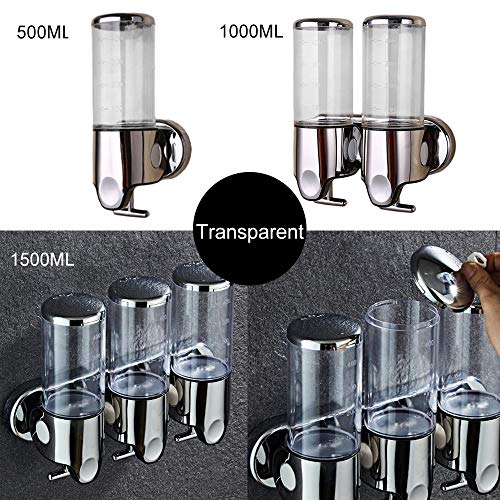 Dispensador de Espuma de jabón líquido PLKDOO, dispensador de Gel de Ducha montado en la Pared, contenedor de champú, Bomba, baño, Cocina (1000 ml)-B5 1000ml Dispensador de Espuma de jabón líquido PLKDOO, dispensador de Gel de Ducha montado en la Pared, contenedor de champú, Bomba, baño, Cocina (1000 ml)-B5 1000ml