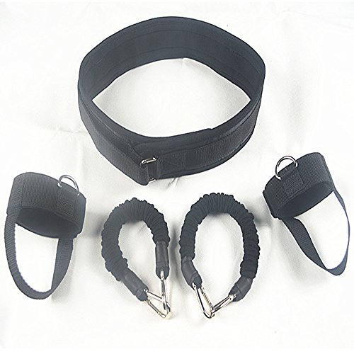 Dispositivo de correas de entrenamiento para ejercitar las piernas de Ueasy, SSEBT, Black-60pounds, elastic rope length 35 cm total length 40CM Dispositivo de correas de entrenamiento para ejercitar las piernas de Ueasy, SSEBT, Black-60pounds, elastic rope length 35 cm total length 40CM