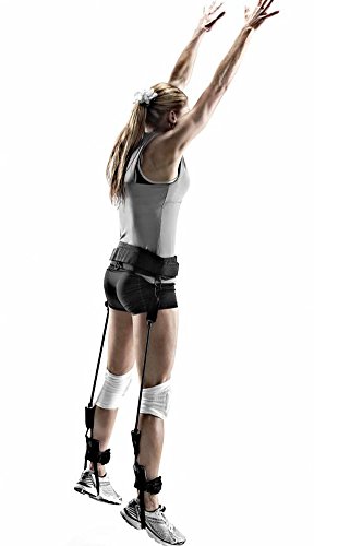 Dispositivo de correas de entrenamiento para ejercitar las piernas de Ueasy, SSEBT, Black-60pounds, elastic rope length 35 cm total length 40CM Dispositivo de correas de entrenamiento para ejercitar las piernas de Ueasy, SSEBT, Black-60pounds, elastic rope length 35 cm total length 40CM