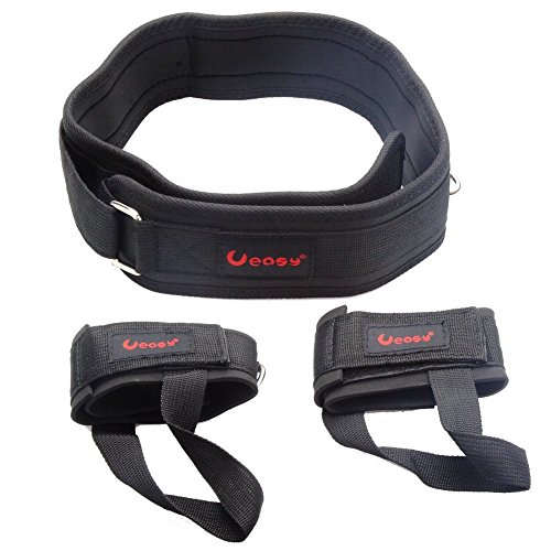 Dispositivo de correas de entrenamiento para ejercitar las piernas de Ueasy, SSEBT, Black-60pounds, elastic rope length 35 cm total length 40CM Dispositivo de correas de entrenamiento para ejercitar las piernas de Ueasy, SSEBT, Black-60pounds, elastic rope length 35 cm total length 40CM