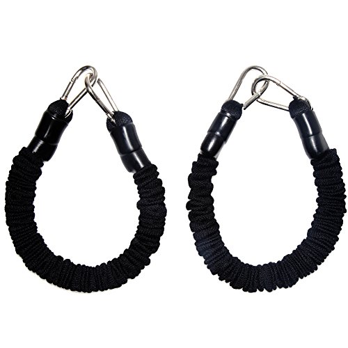 Dispositivo de correas de entrenamiento para ejercitar las piernas de Ueasy, SSEBT, Black-60pounds, elastic rope length 35 cm total length 40CM