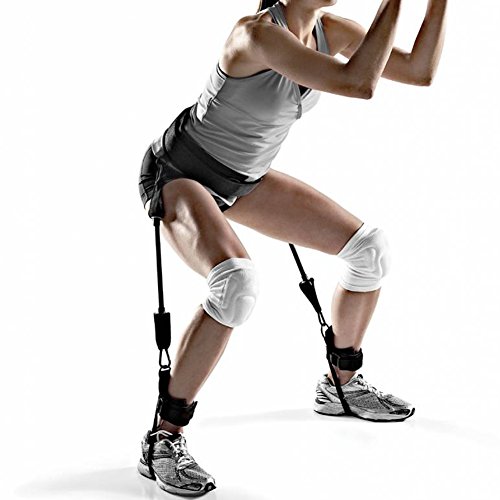 Dispositivo de correas de entrenamiento para ejercitar las piernas de Ueasy, SSEBT, Black-60pounds, elastic rope length 35 cm total length 40CM Dispositivo de correas de entrenamiento para ejercitar las piernas de Ueasy, SSEBT, Black-60pounds, elastic rope length 35 cm total length 40CM