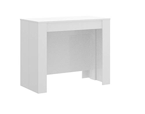 Distrigal Mobelcenter - Mesa de Comedor Consola xtensible Sistema Fuelle - 5 Posiciones - (Blanco) 0589