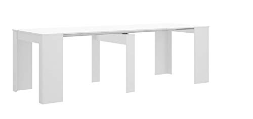 Distrigal Mobelcenter - Mesa de Comedor Consola xtensible Sistema Fuelle - 5 Posiciones - (Blanco) 0589