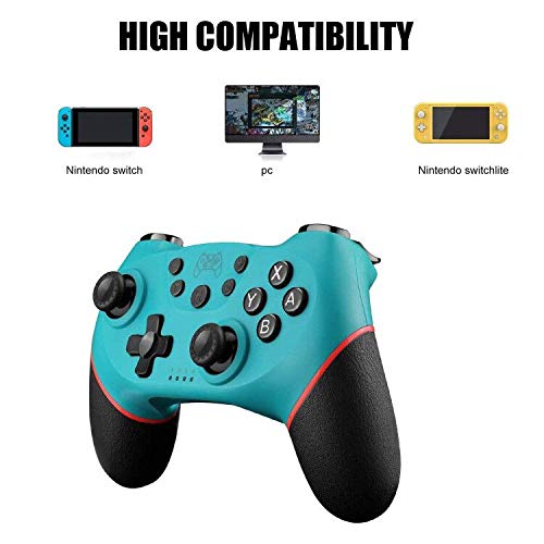 Diswoe Mando para Nintendo Switch, Wireless Bluetooth Pro Controller Controlador Inalámbrico con Función Gyro Axis/Dual Shock y Turbo Mando Inalámbrico Compatible con Nintendo Switch/Lite Diswoe Mando para Nintendo Switch, Wireless Bluetooth Pro Controller Controlador Inalámbrico con Función Gyro Axis/Dual Shock y Turbo Mando Inalámbrico Compatible con Nintendo Switch/Lite