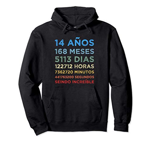 Divertido Regalo de 14 cumpleaƱos 14 aƱos Chicos Chicas Sudadera con Capucha Divertido Regalo de 14 cumpleaƱos 14 aƱos Chicos Chicas Sudadera con Capucha