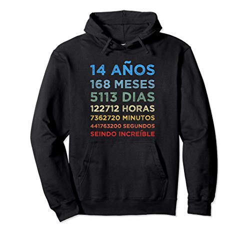 Divertido Regalo de 14 cumpleaños 14 años Chicos Chicas Sudadera con Capucha