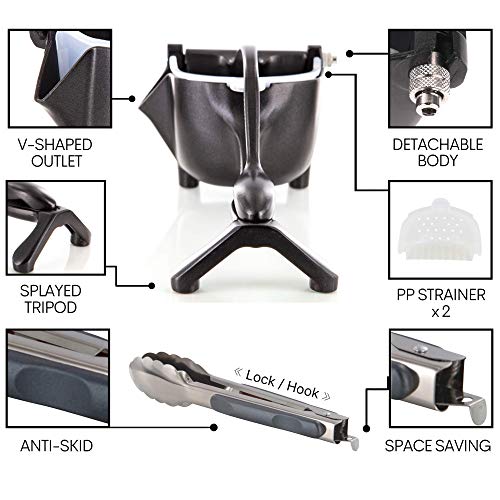 DIVVIN Extractor manual de juice con chanclas y muñequeras para frutas, Handheld y portátil para frescos y cócteles: Negro DIVVIN Extractor manual de juice con chanclas y muñequeras para frutas, Handheld y portátil para frescos y cócteles: Negro