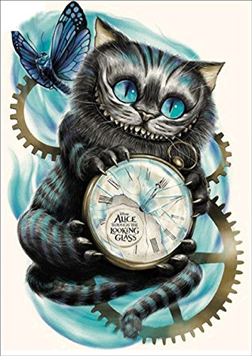 DIY 5d Diamond pintura por número Kit, 5D diamond painting full drill,Cat reloj Crystal Rhinestone bordado de punto de cruz artes manualidades lienzo pared decoración,Gato y reloj DIY 5d Diamond pintura por número Kit, 5D diamond painting full drill,Cat reloj Crystal Rhinestone bordado de punto de cruz artes manualidades lienzo pared decoración,Gato y reloj
