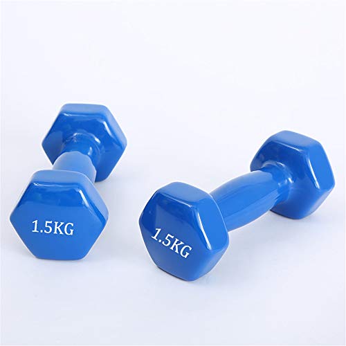 DIYARTS Universal Dip Dumbbell 1KG / 1.5KG Lady Sports Color Fitness Dumbbell Small Women's Fitness Equipment for Yoga, Thin Arm Home Exercise (1.5KG)