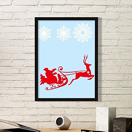 DIYthinker Festival del Copo de Nieve Trineo de la Navidad del Modelo Elk ilustración Simple Marco de Fotos de Cuadros de Pinturas casera de la Pared Pequeño Negro DIYthinker Festival del Copo de Nieve Trineo de la Navidad del Modelo Elk ilustración Simple Marco de Fotos de Cuadros de Pinturas casera de la Pared Pequeño Negro