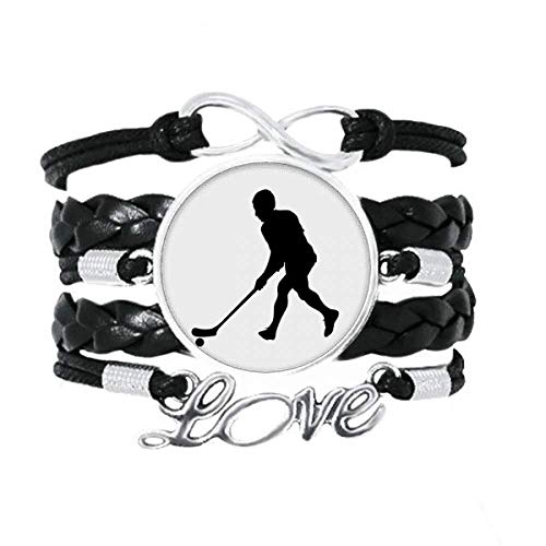 DIYthinker - Pulsera de deporte para hockey y correr, de piel, trenzado, para hacer ejercicio, para hacer deporte DIYthinker - Pulsera de deporte para hockey y correr, de piel, trenzado, para hacer ejercicio, para hacer deporte