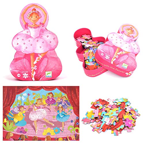 Djeco- Rompecabezas La Bailarina con la Flor, Multicolor (DJ07227) Djeco- Rompecabezas La Bailarina con la Flor, Multicolor (DJ07227)