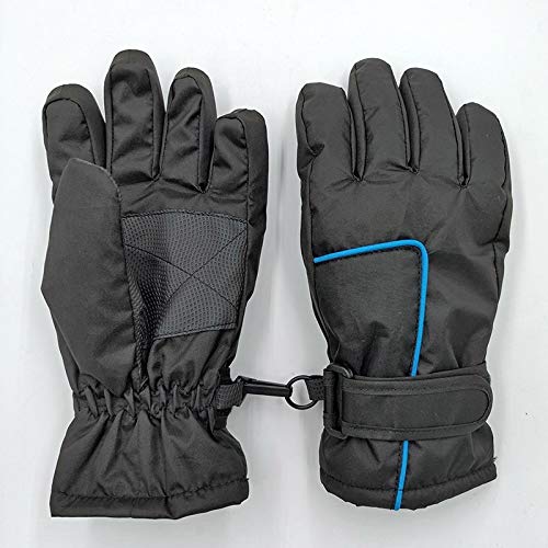 DJLHN4-7y / 8-12y / 12-16y Guantes de Invierno para niños Impermeables a Prueba de Viento ski Boy Guantes de Snowboard para Exteriores Guantes Deportivos para niños - Azul Cielo, 10-12 Meses