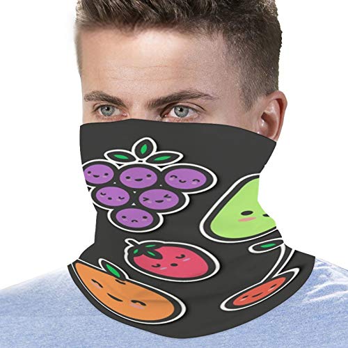 DKE&YMQ Pañuelo multifuncional unisex con patrón elástico, transpirable, con resistencia a los rayos UV, produce alimentos naturales, nutrición vegana, ilustración vegetal DKE&YMQ Pañuelo multifuncional unisex con patrón elástico, transpirable, con resistencia a los rayos UV, produce alimentos naturales, nutrición vegana, ilustración vegetal