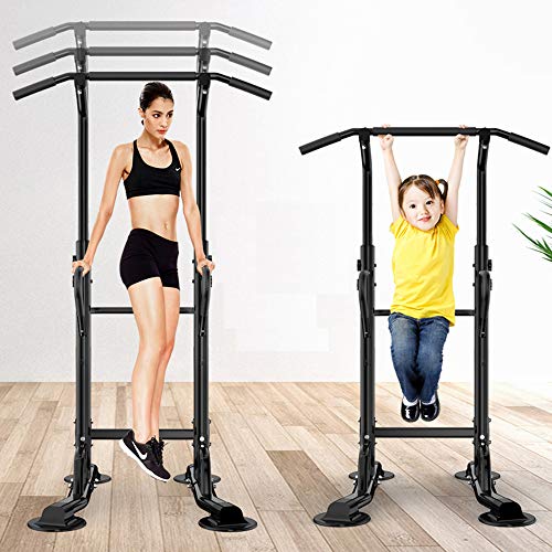 DlandHome Power Tower Estación de Fondos Barra de Tracción o Estación de Musculación Ajustable, Silla Romana para Dips con Barra para dominadas DlandHome Power Tower Estación de Fondos Barra de Tracción o Estación de Musculación Ajustable, Silla Romana para Dips con Barra para dominadas