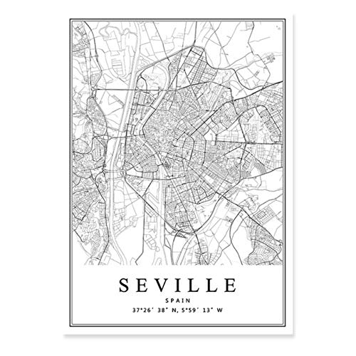 DLFALG Mapa de la ciudad de España Barcelona Madrid Málaga Sevilla Valencia Zaragoza Pintura en lienzo Arte de la pared Impresiones Carteles Decoración de habitación estética 42x60cmx3 Sin marco DLFALG Mapa de la ciudad de España Barcelona Madrid Málaga Sevilla Valencia Zaragoza Pintura en lienzo Arte de la pared Impresiones Carteles Decoración de habitación estética 42x60cmx3 Sin marco