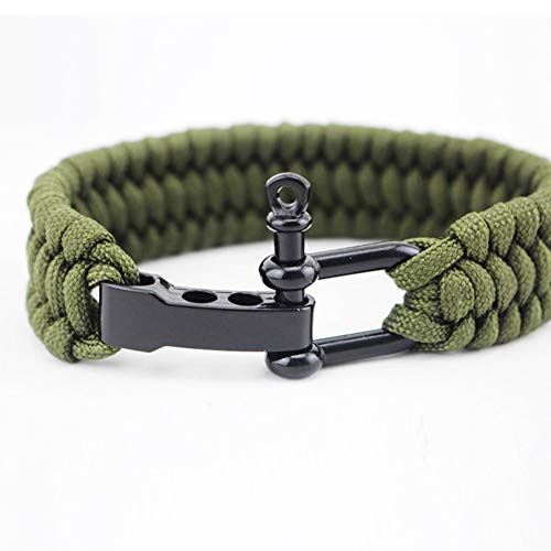 dljztrade Pulsera de cuerda de paracaĆdas de moda para camping, senderismo, supervivencia (1 unidad), negro dljztrade Pulsera de cuerda de paracaĆdas de moda para camping, senderismo, supervivencia (1 unidad), negro