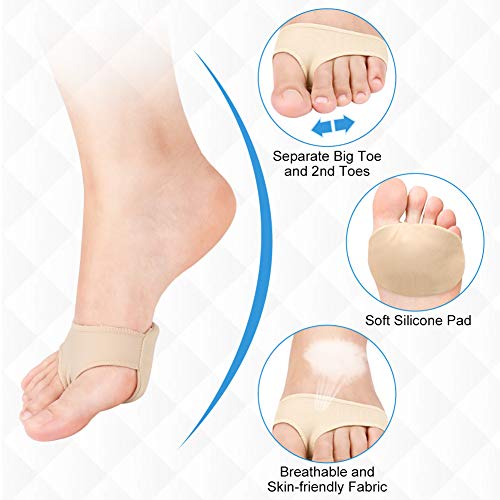 DOACT Almohadillas metatarsianas para mujeres y hombres, Almohadillas acolchadas de bola de pie, Plantillas de apoyo para el antepié para el neuroma de Morton, Callo, Metatarsalgie, Dolor DOACT Almohadillas metatarsianas para mujeres y hombres, Almohadillas acolchadas de bola de pie, Plantillas de apoyo para el antepié para el neuroma de Morton, Callo, Metatarsalgie, Dolor
