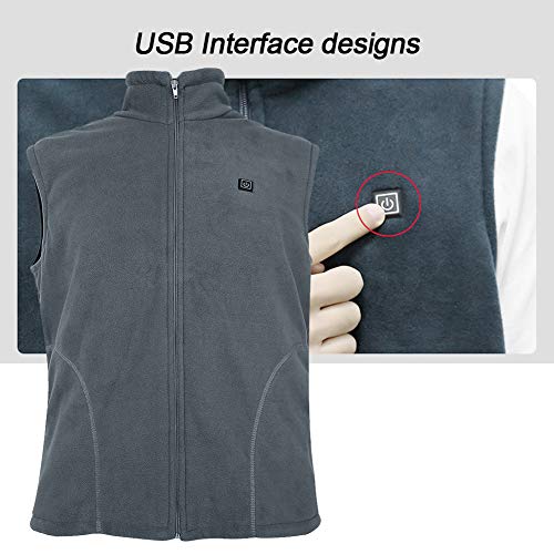 DOACT Chaleco de Calentamiento de Engrosamiento de Ajuste de 3 Engranajes Chaleco de Calentamiento de Cuerpo eléctrico de Invierno de 3 Engranajes para Hombres y Mujeres(2XL) DOACT Chaleco de Calentamiento de Engrosamiento de Ajuste de 3 Engranajes Chaleco de Calentamiento de Cuerpo eléctrico de Invierno de 3 Engranajes para Hombres y Mujeres(2XL)